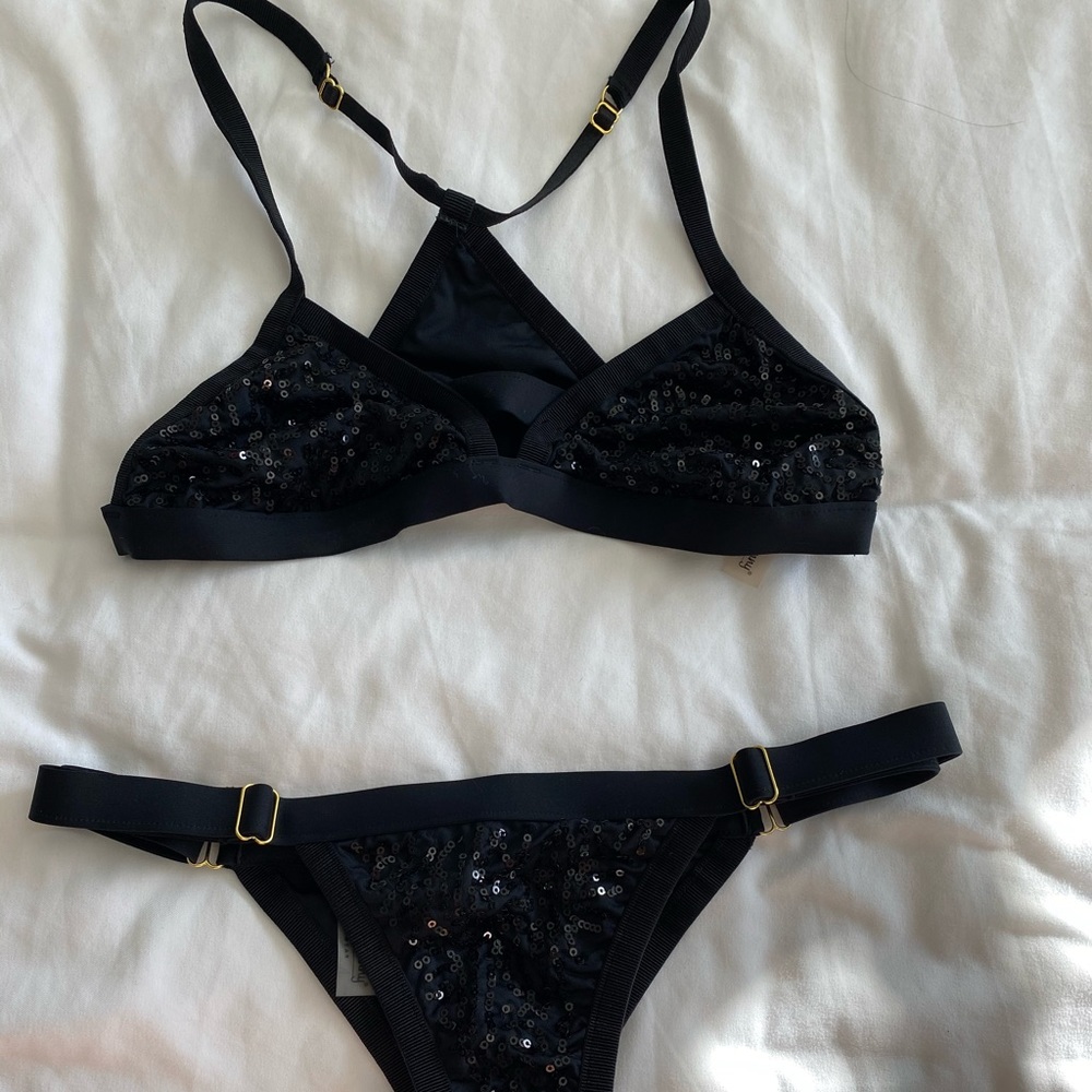 Beach Bunny Black Sequin Bikini